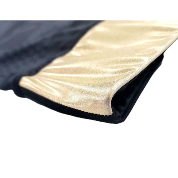 Harry Potter HOGWARTS Women's L Black Gold Leggings High Rise Quidditch NWOT - Picture 4 of 12